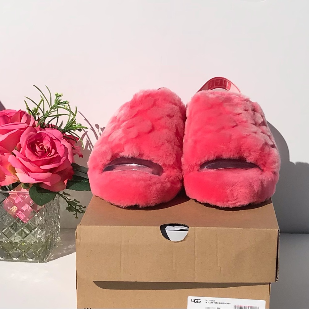UGG Fluff Yeah Slide Poppy